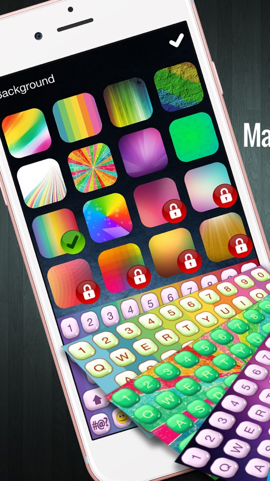 #1. Rainbow Keyboard Changer – Cool Emoji Keyboard.s with Beautiful Color.ful Themes and Fonts (iOS) 由: Sandra Djukic