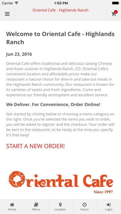 How to cancel & delete Oriental Cafe - Highlands Ranch Online Ordering from iphone & ipad 1