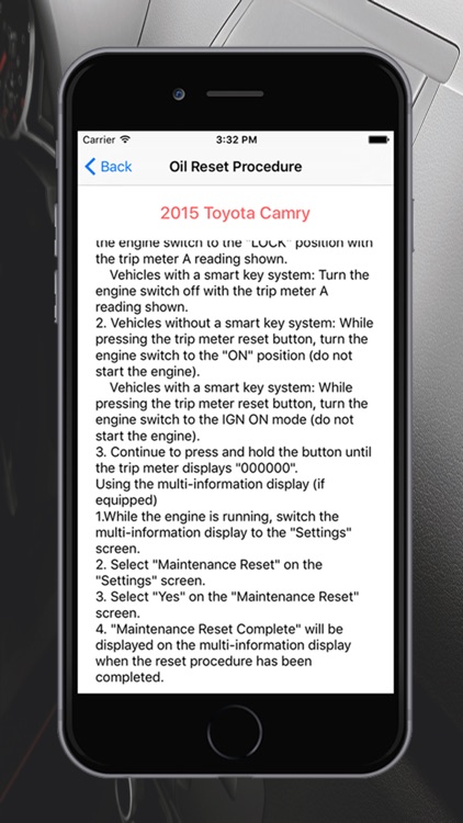 Oil Reset For Toyota screenshot-3