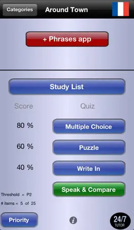 Game screenshot French Vocabulary 24/7 Language Learning apk