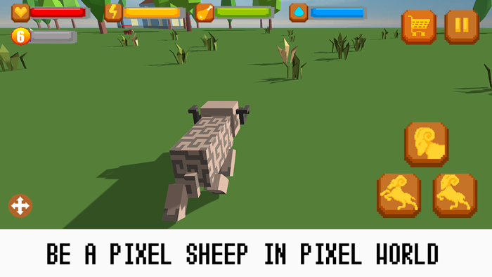 Pixel Wildlife Sheep Survival Simulator Free