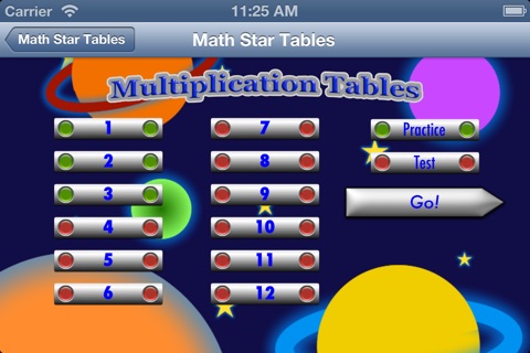 Math Star Tables Lite screenshot 2