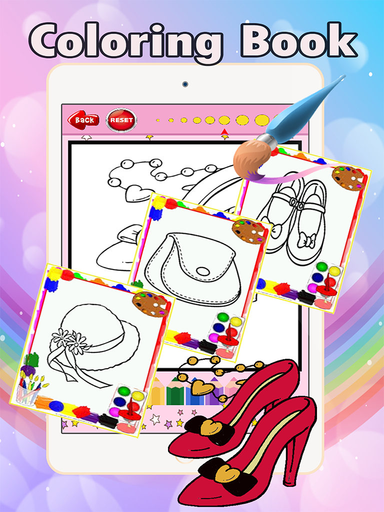 Girl Dress Up Coloring Book: fun with these coloring pages games free for kids screenshot 7