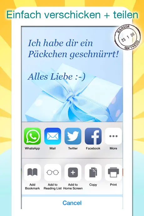 Geburtstagskarten - Alles Gute zum Geburtstag: Text auf Bild gra