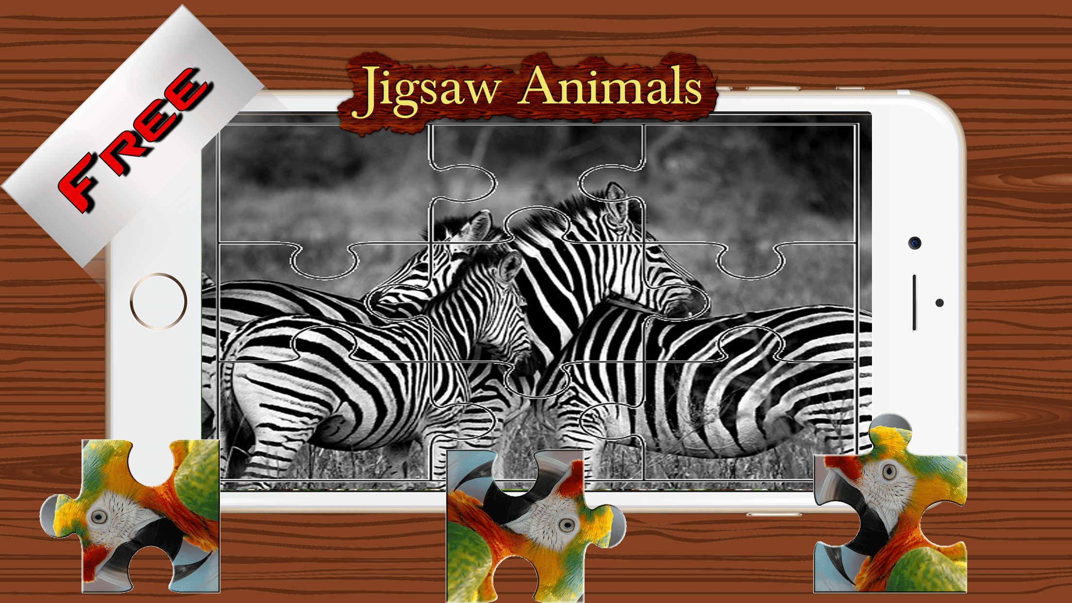 Animals Photo Jigsaw Puzzle - Magic Amazing HD Puzzle for Kids and Toddler Learning Games Free screenshot 3
