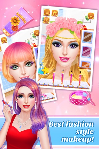 BFF Beauty Makeover Salon - Fashion London Tour: SPA, Makeup & Dressup Game for Girls screenshot 3