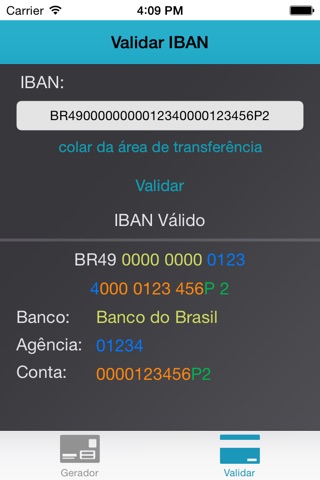 IBAN Brasil screenshot 2