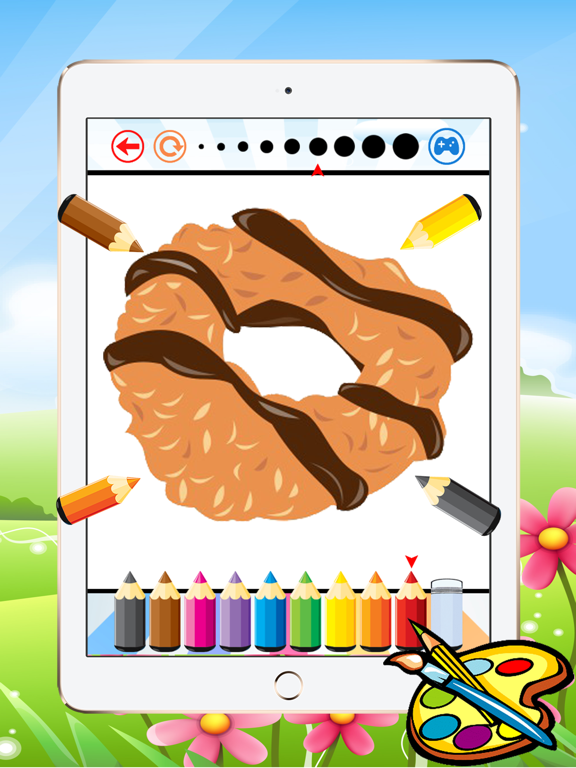 Food Coloring Book For Kids - All In 1 Drawing and Painting Free Printable Pages iPad screenshot