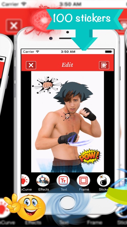 Anime & Manga Stickers Camera : poki Photo Dress Up screenshot-3