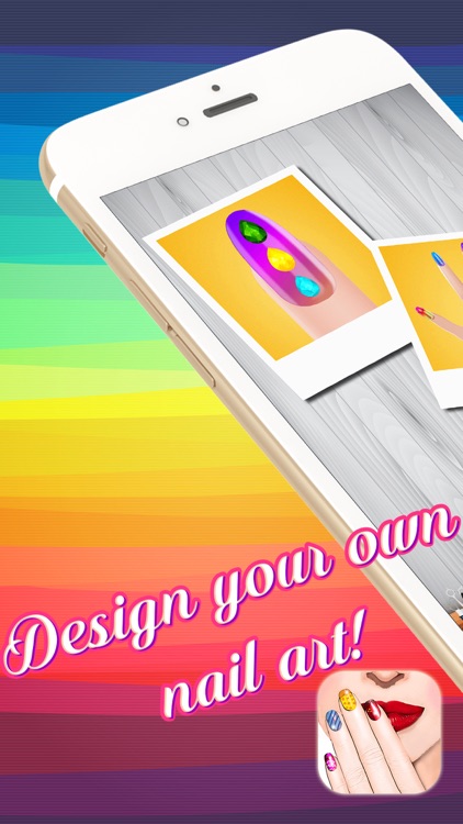 Nail Art Design – Manicure Make-over in a Trendy Beauty Salon for Girl.s