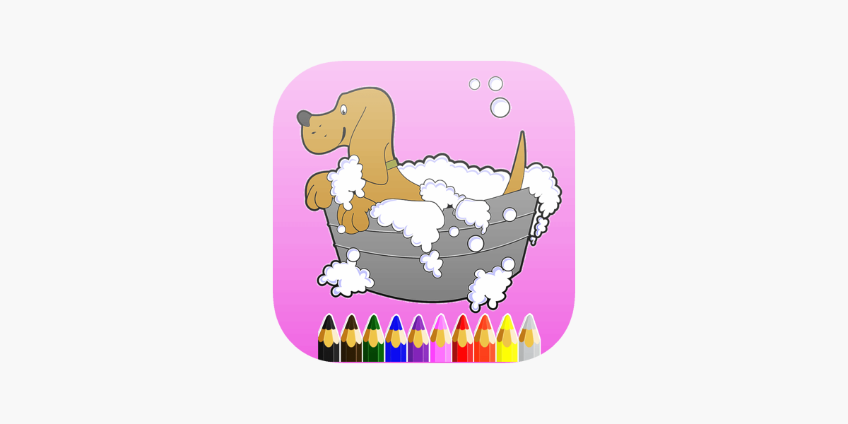 犬と猫の塗り絵 大人と小さな子供のための無料印刷可能な着色ページ をapp Storeで