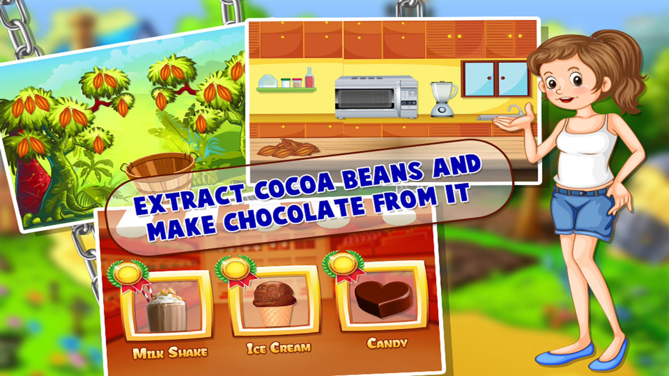Chocolate Sweet Shop – Make sweets & strawberry cocoa desserts in this chef adventure game screenshot 4