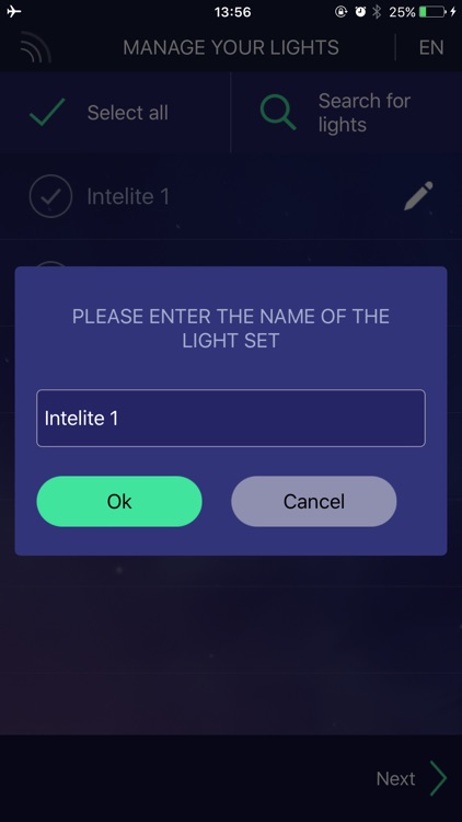 App smart connection LED lights