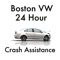 Boston VW 24 Hour Crash Assistance App helps quickly connect customers to the body shop