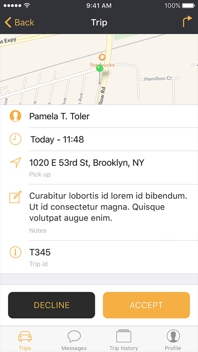 Cab2ride Driver iPhone screenshot 3 - Travel app