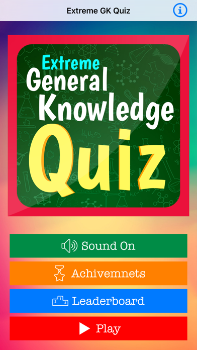 Screenshot #1 pour Extreme General Knowledge Quiz