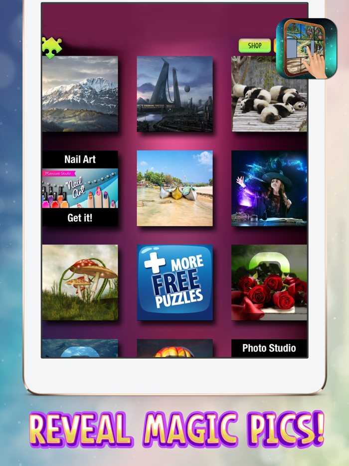 Magic Slide Photo Puzzle – Challenge Kids to Move and Match Tiles and Un-block The Picture.s