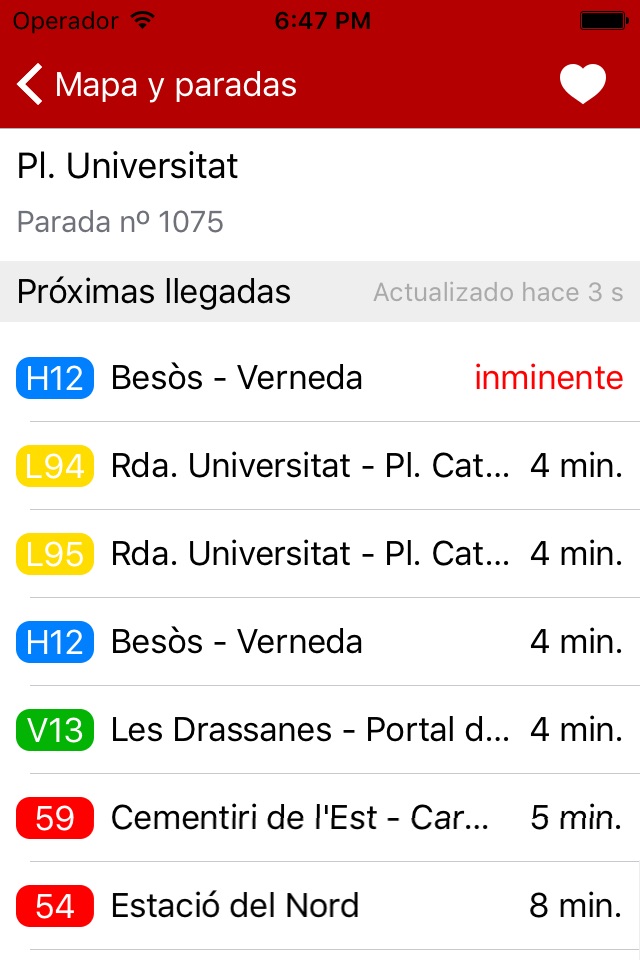 Next bus Barcelona screenshot 2