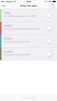 Schengen Calculator iphone resimleri 1