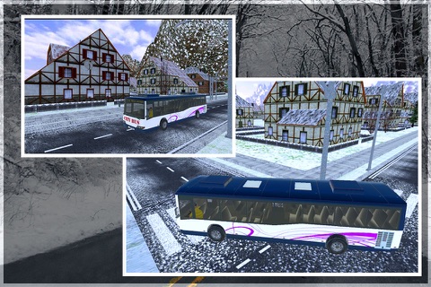 Snow Bus Driver Simulator 3D screenshot 3