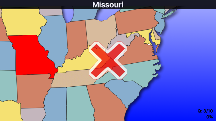 Screenshot #2 pour United States Map Quiz: US Geo