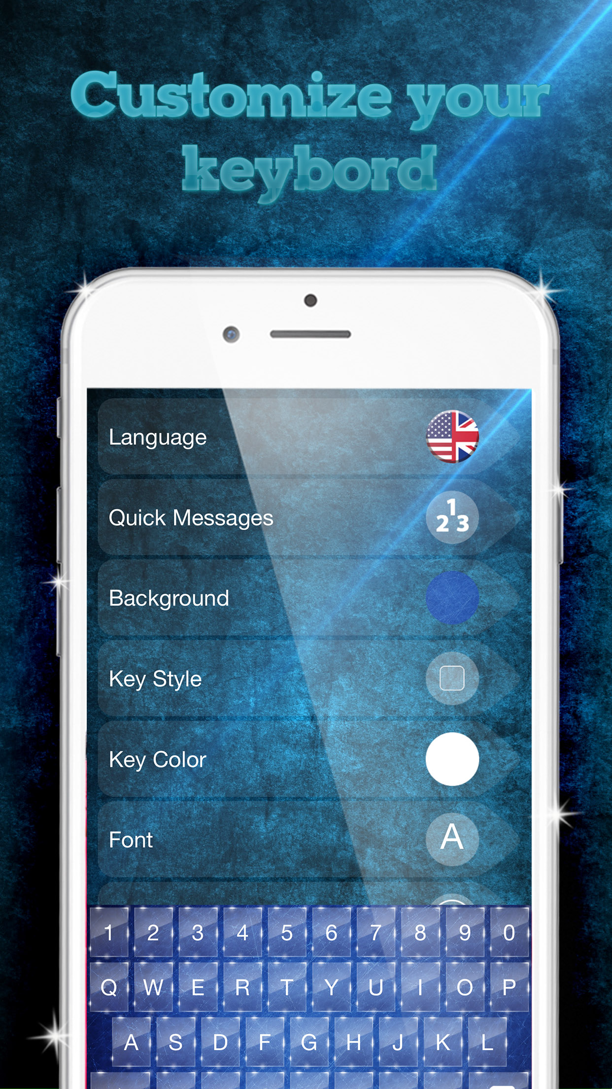 Glass Keyboard Design – Beautiful Keyboard Themes with Glassy Backgrounds and Fancy Fonts
