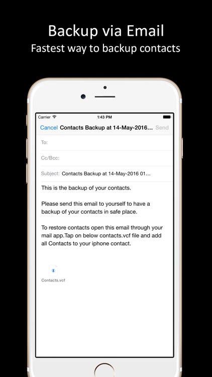 Contacts Backup - One tap to backup all contacts.