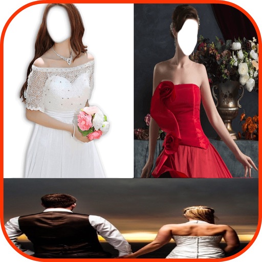 Wedding Dress Gown Photo Montage Frames Wedding Day Photos Wallpaper Wedding Planning Tips icon