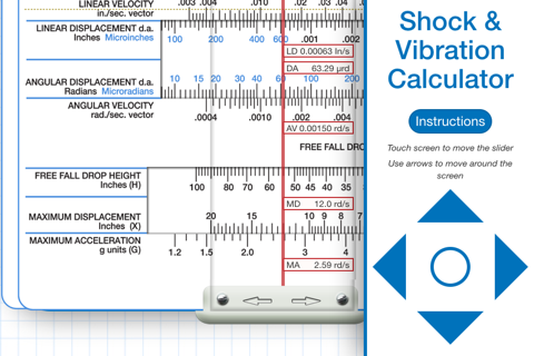Shock and Vibration Calculator Slide Rule screenshot 4