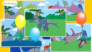 dinosaur sounds, puzzles and activities for toddler and preschool kids by moo moo lab iphone screenshot 2