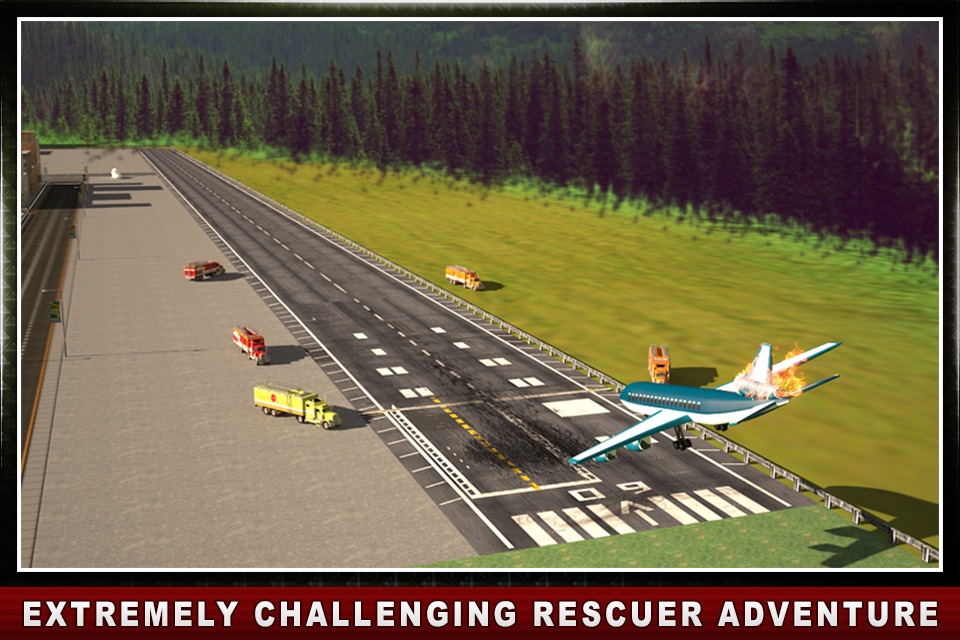 Airport Rescue Truck Simulators – Great airfield virtual driving skills in a realistic 3D traffic environment screenshot 4