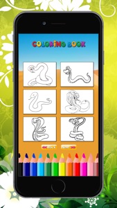 Snake Coloring Book for Children: Learn to color a cobra, boa, anaconda and more screenshot #3 for iPhone