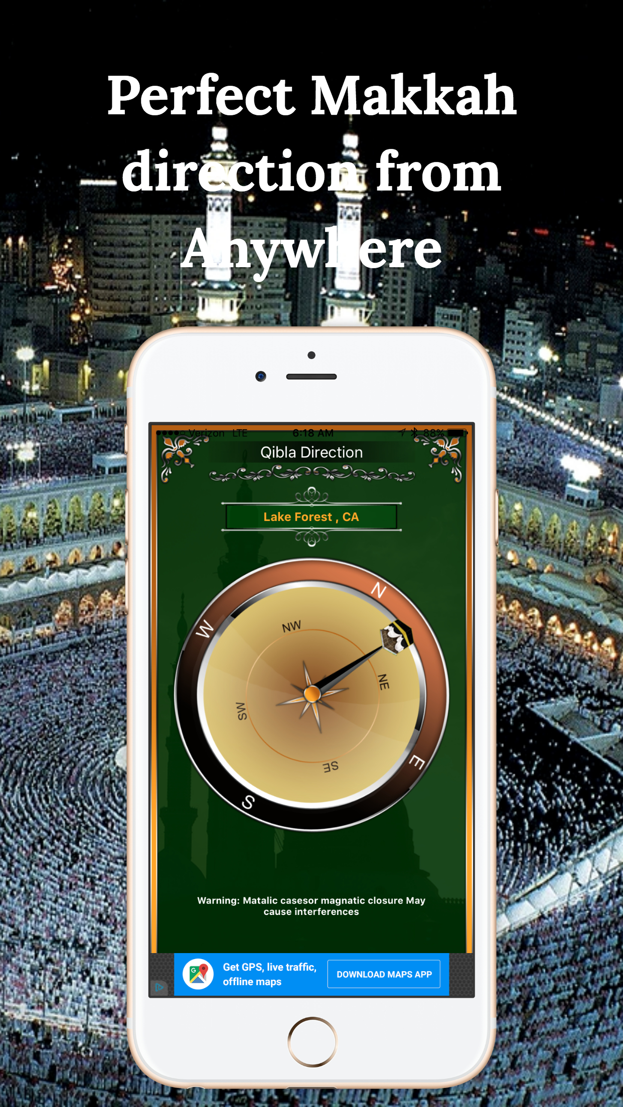 Qibla Prayer-Find Maccah