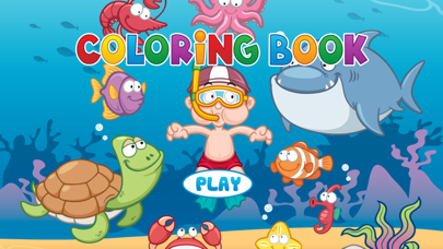 Sea Animals Coloring Book - Painting Game for Kids app screenshot