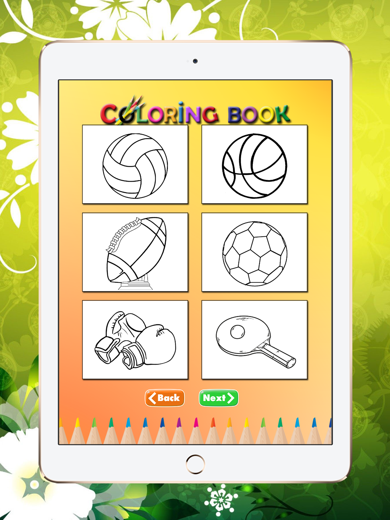 Sport Coloring Book: Learn to color and draw an athlete, football player, tennis and more screenshot 8
