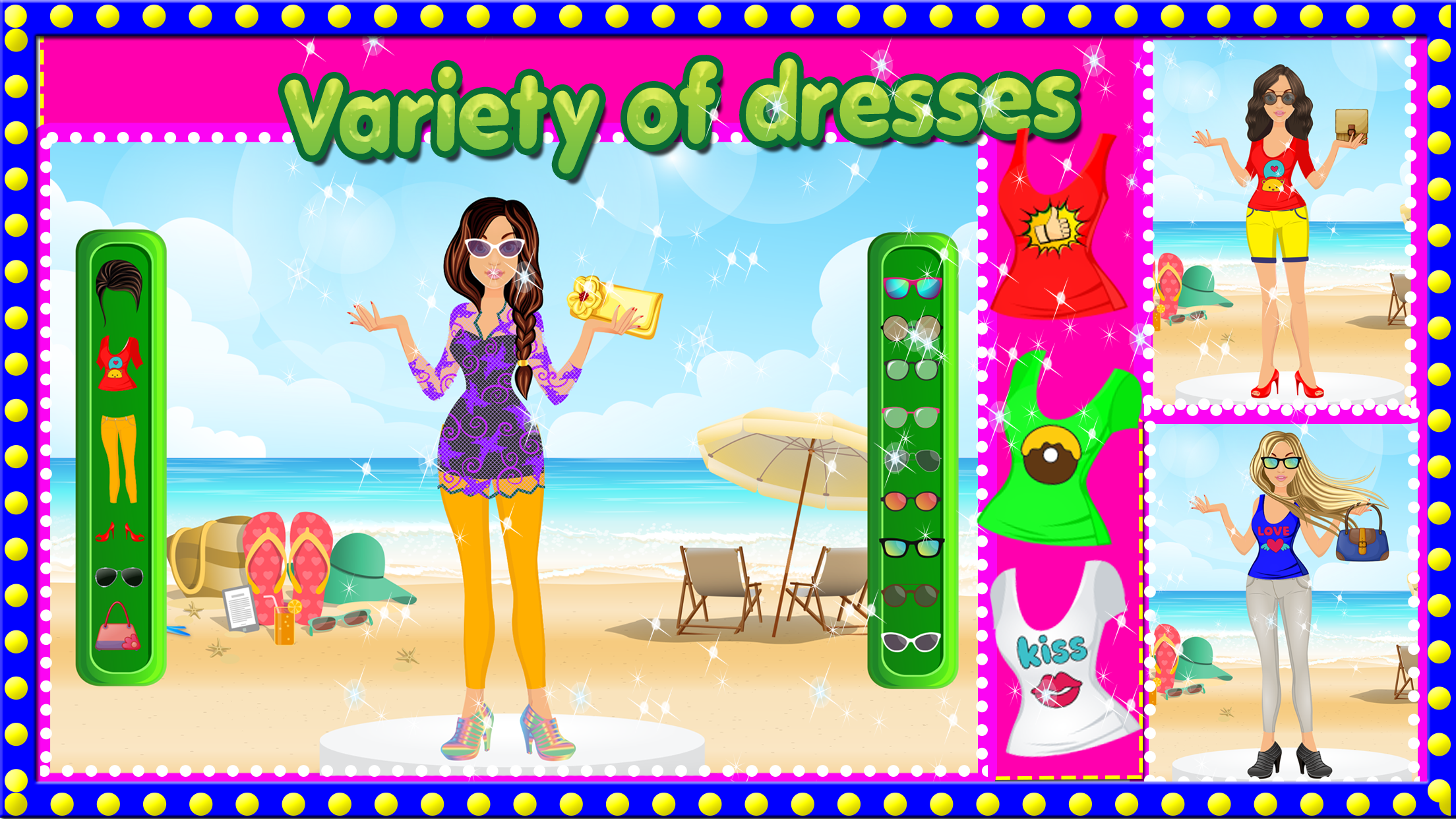 Princess Summer Dress up- Free Celebrity Fashion Design glamour game for Girls,Kids & teens screenshot 2