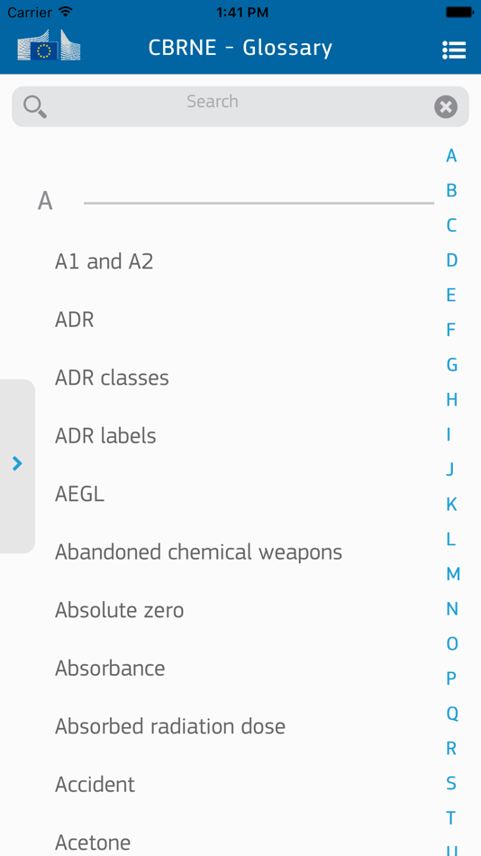 #1. EU CBRNE Glossary (iOS) 由: European Union Apps