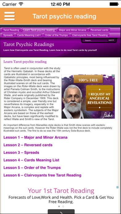 Screenshot #3 pour Tarot Reading Free course – Psych Clairvoyant Oracle