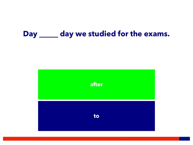 Prepositions - Learn English Grammar Game Quiz for iPAD