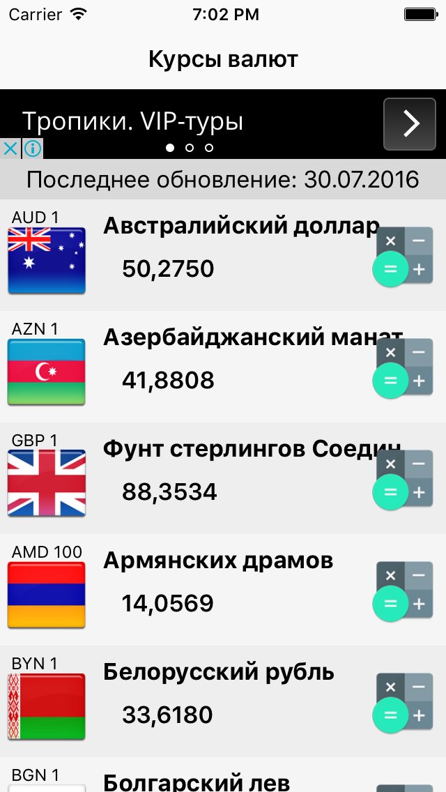 Курсы валют.