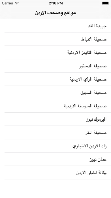 Screenshot #1 pour مواقع وصحف الاردن