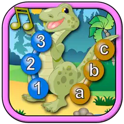 Kids Dinosaur Join and Connect the Dots Puzzles - Rex teaches the ABC numbers and counting app icon
