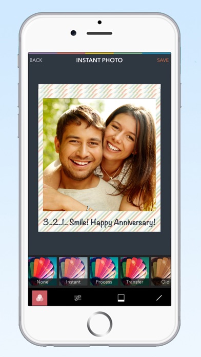 Screenshot #2 pour Instant Camera Photo Frame Editor - Picture Collage Grid Maker with Square Selfie and Text Note Editing