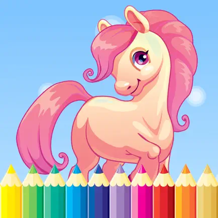 Книжка-раскраска для маленьких Пони - Лошадь рисования для малыша игры Читы