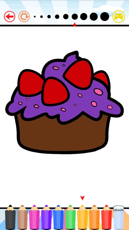 Cake Happy Birthday Coloring Book : Educational Learning Games For Kids & Toddler screenshot-3