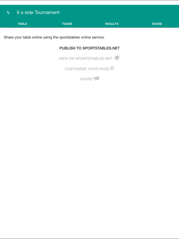 SportsTables League Manager iPad screenshot 5 - Sports app