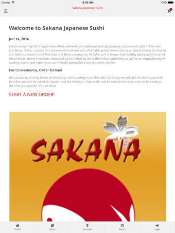 Sakana Japanese Sushi Online Ordering