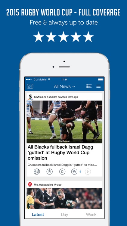 Sportfusion - Rugby World Cup 2015 Unofficial News & Live Scores