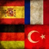 Spanish German English Turkish Language Set