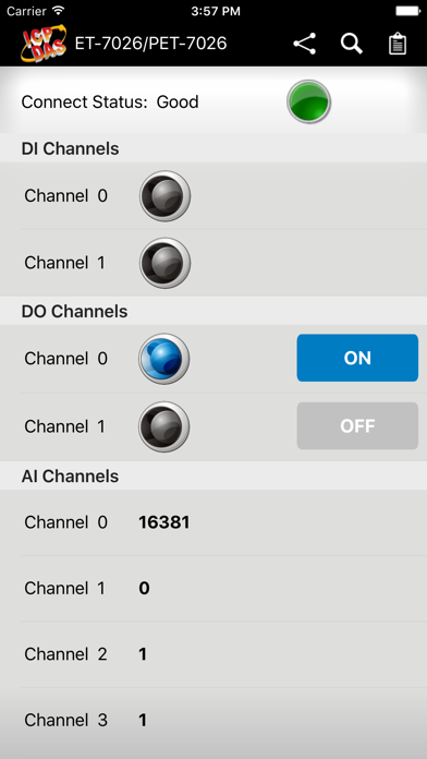 Screenshot #3 pour ET-7000: a Modbus TCP connect tool for the ET-7000/ PET-7000 serious modules of ICP DAS